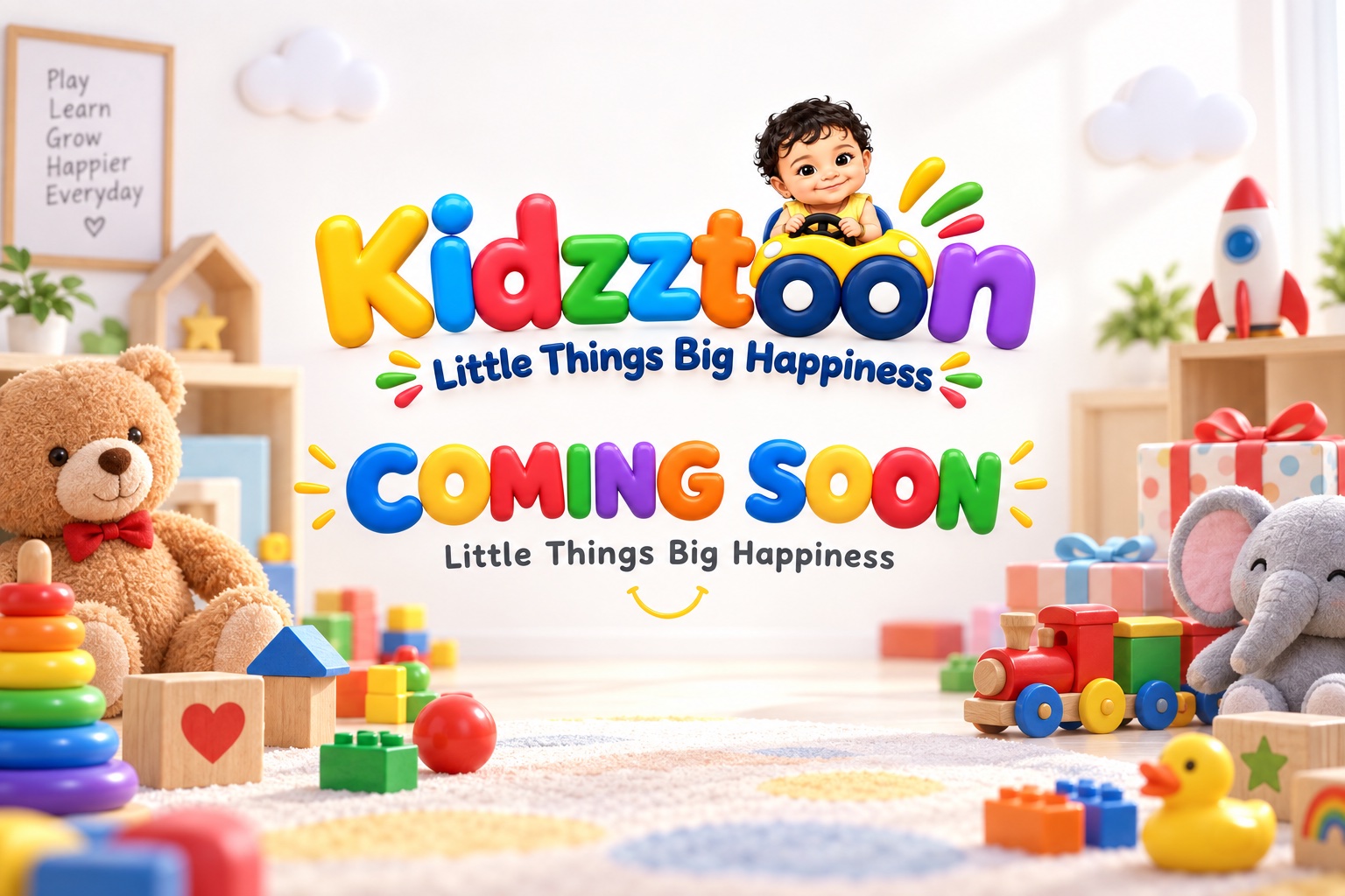Kidzztoon — Little Things, Big Happiness. Coming soon.